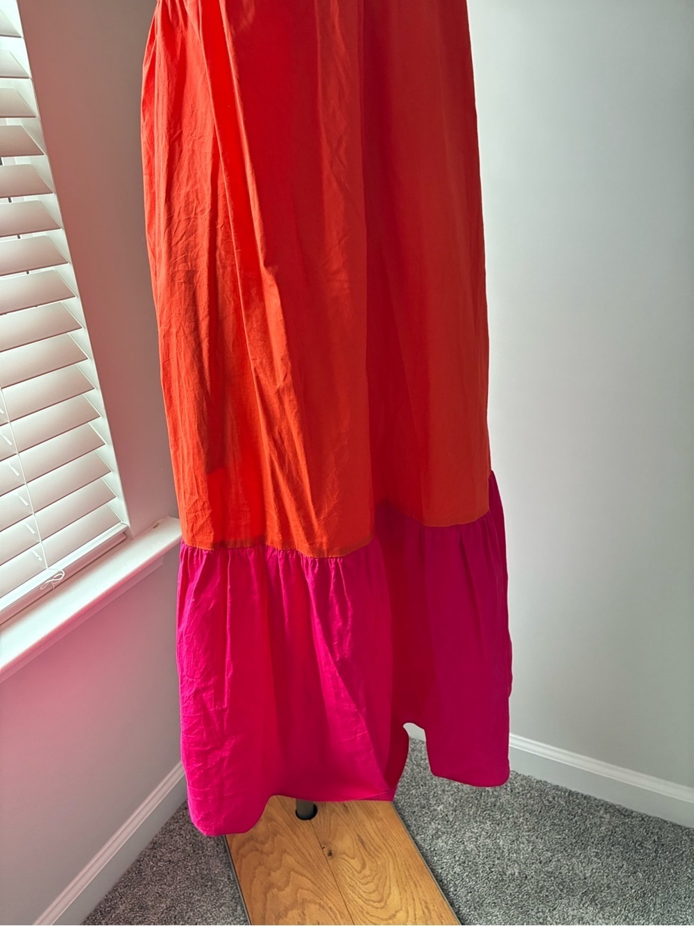 Donna Morgan Colorblock Ruffle Cap Sleeve Tiered Midi Dress - Picture 3 of 10